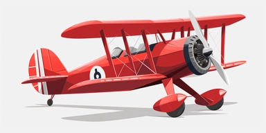 biplane Clipart simple ilustration, single design, 8k,