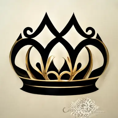 crown clipart logo, ornament , luxury, calligraphic deco around