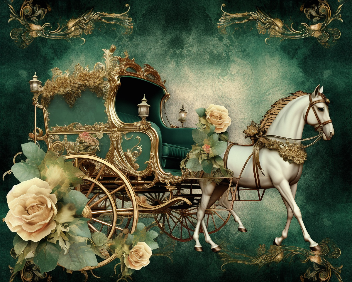 horse and carriage clipart