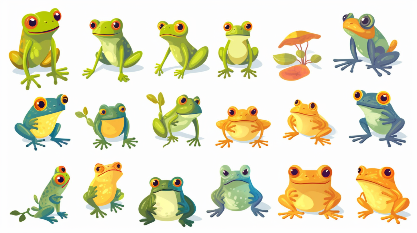 frog vector cliparts