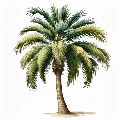 Florida palm tree, clip art