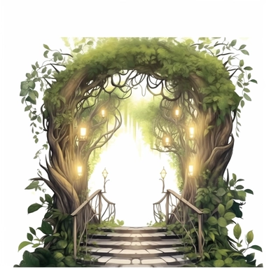 forest gate white background clipart
