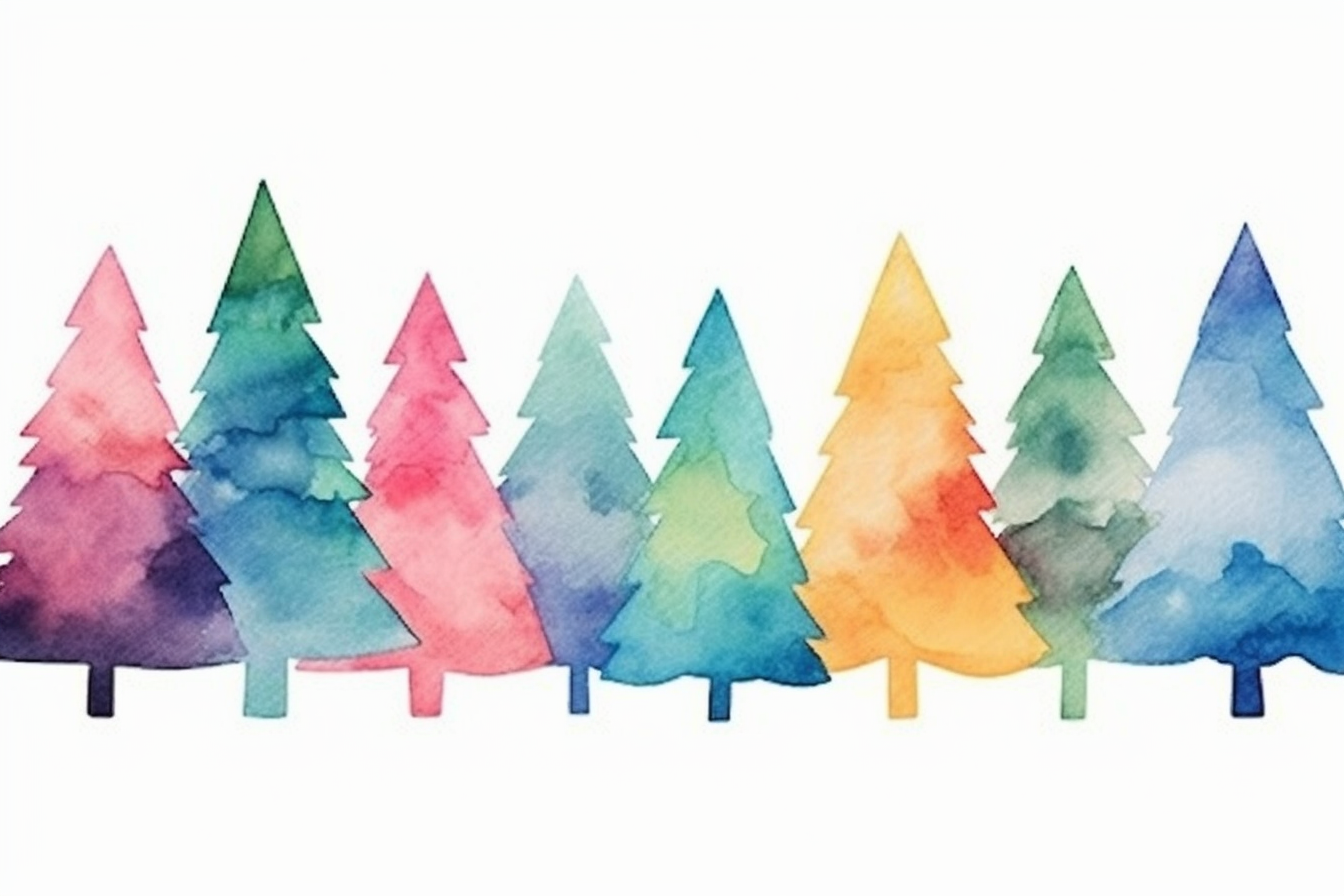 christmas tree art clip