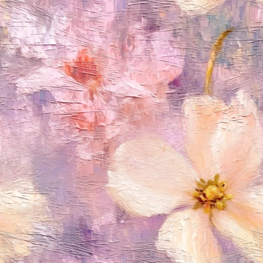 Bohemian blush impasto oil painting of a single small Wild Flower, Clipart pattern, Oil paint Dusty blush single small Flower , impressionistic Bohemian Flower