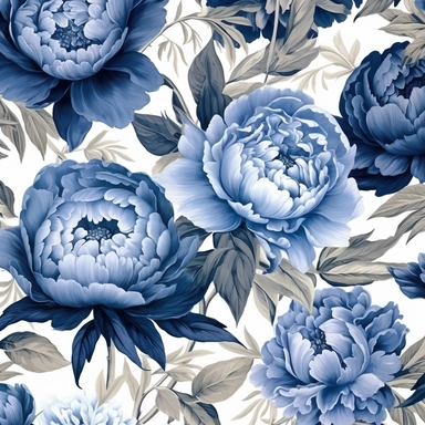 blue peonies flower seamless for paper pack , watercolour peony clipart, high quality , 12x12 in , 300 dpi