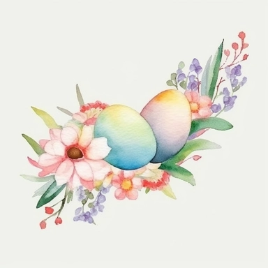 Watercolor easter border frame Clipart, easter, Minimalist Flowers Watercolor, Separated design, 8k