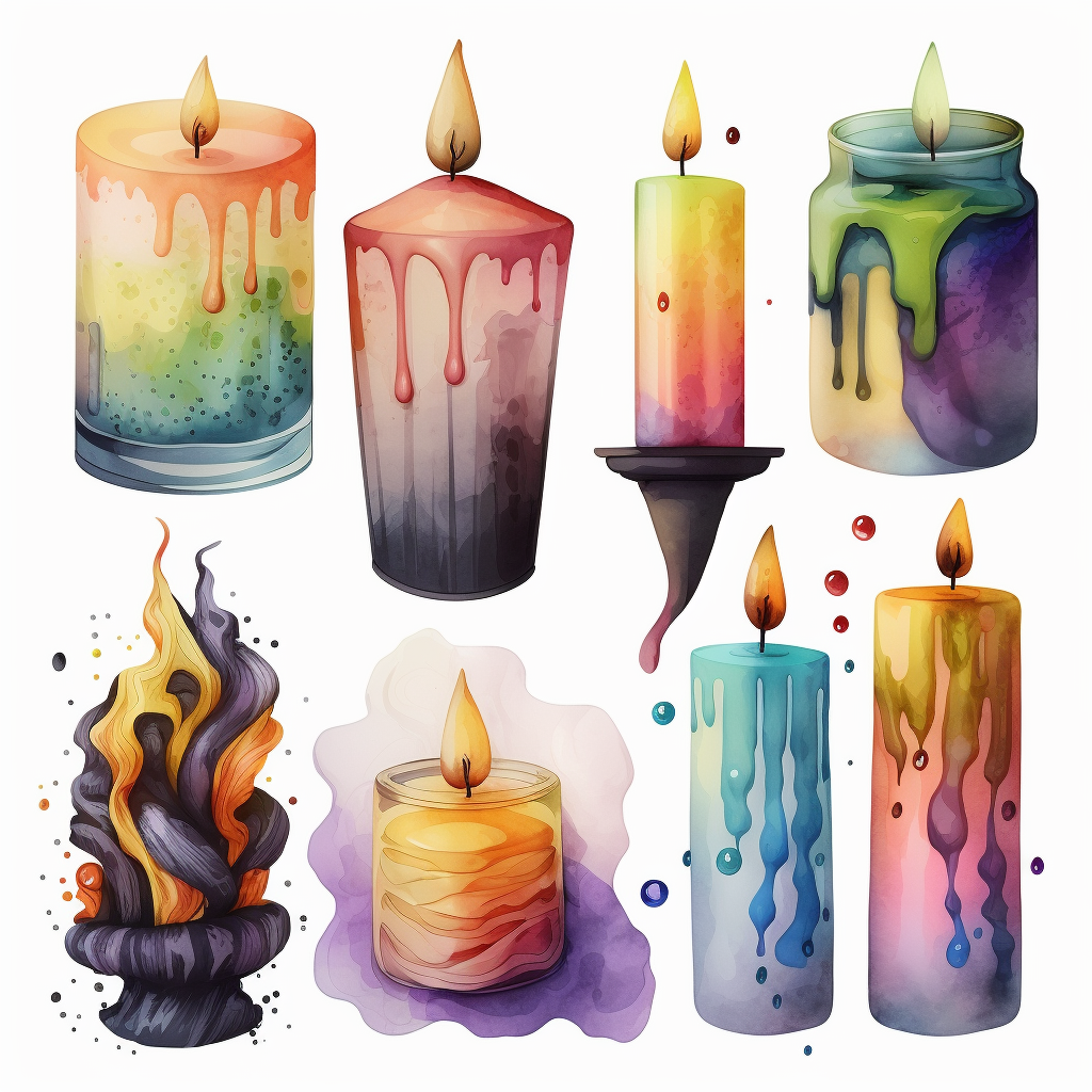 halloween candles cliparts