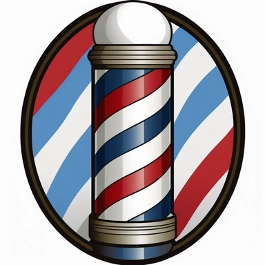 clipart cartoon of a barber pole