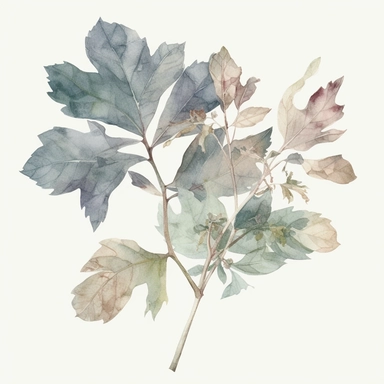 watercolor, a piece of botanical item clipart, faded barely visible color