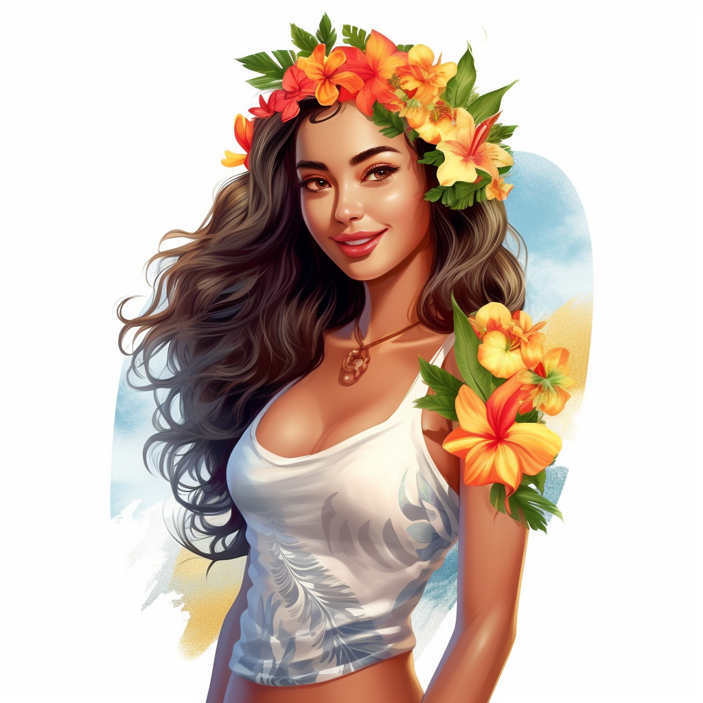 beautiful hawaiian cliparts