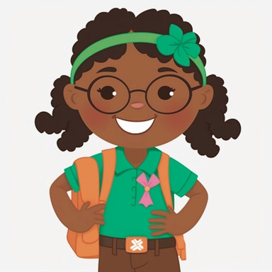 clipart, girl scouts, cute, positive