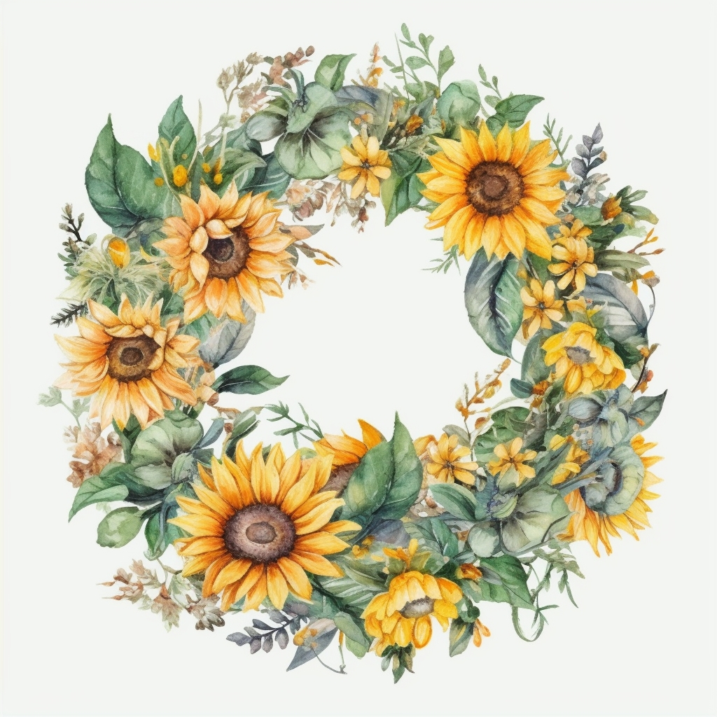 leaves circle cliparts