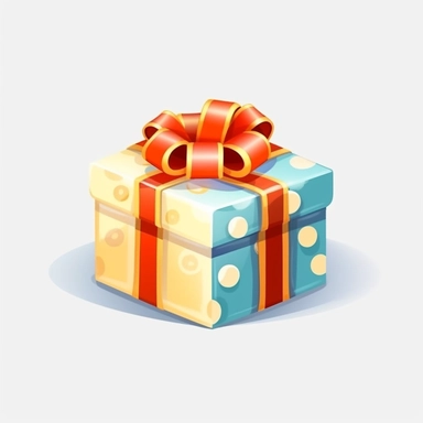 illustration small cute christmas gifts clipart with margins, digital 3d flat, for children’s book, design lovely style, cartoon funny, simple, white clean background
