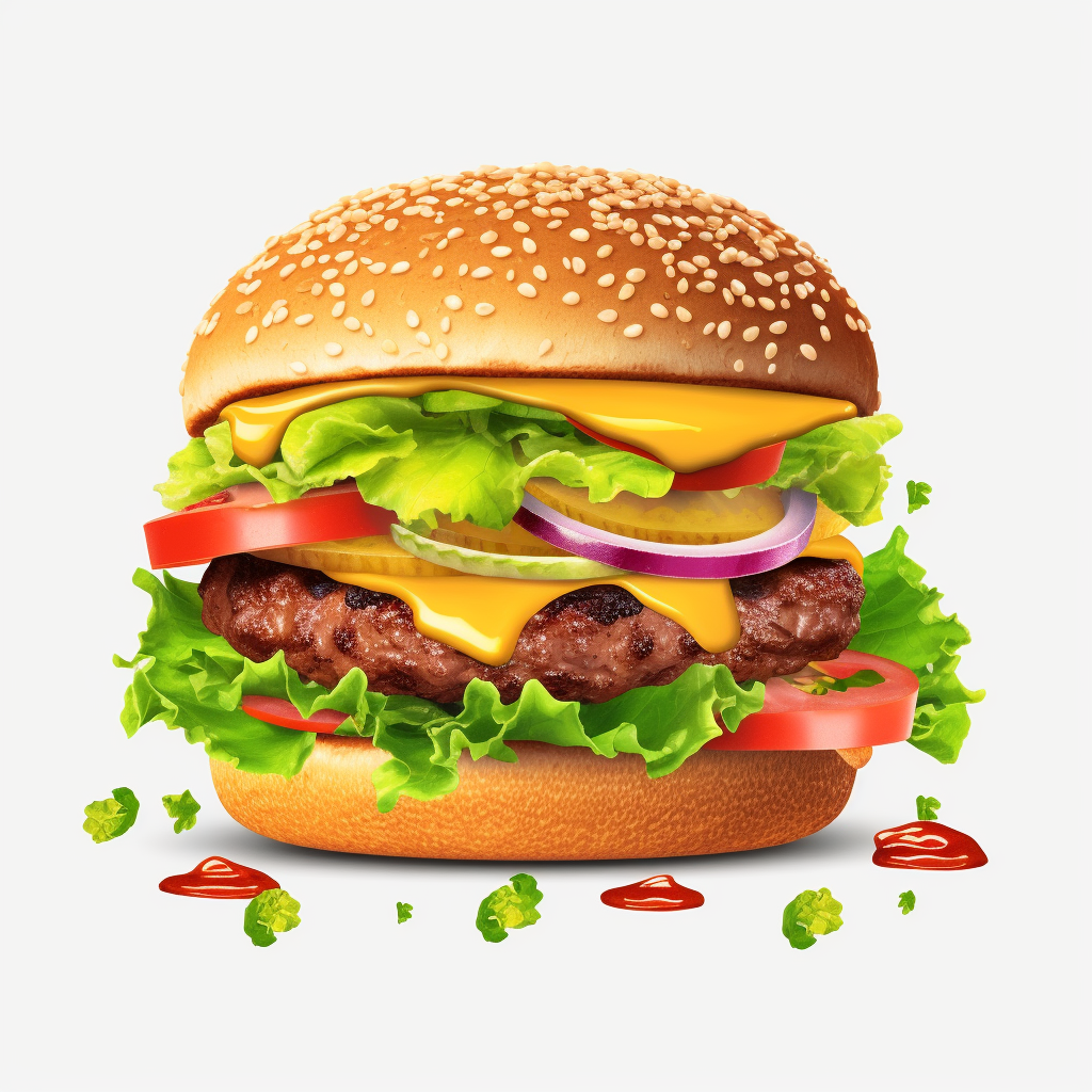 , hamburger png clipart png, in the style of realistic landscapes with ...