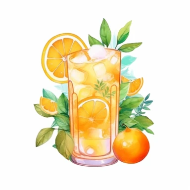 watercolor, cute nectar bar clipart, cartoon style