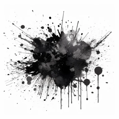 black ink splatter svg clipart on white background