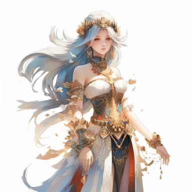 a beutiful relistic looking warrior girl standing in battle,alchemy of the soul, Takehisa Yumeji's art style, soft, glowing watercolour clipart, isolated clipart, white background