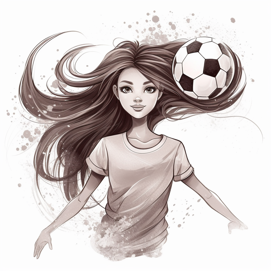 girls soccer cliparts
