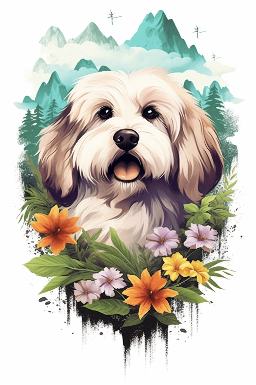 dog sunset cliparts