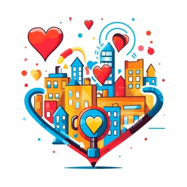 clipart, a logo themed around find my business. i own a local seo marketing agency. white background , no words