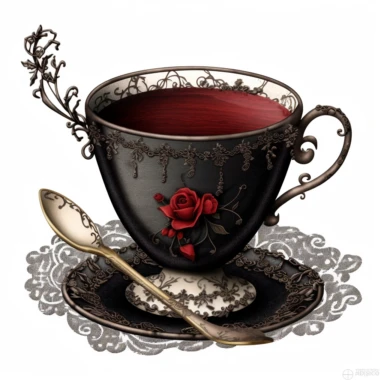 make gothic tea cup clipart