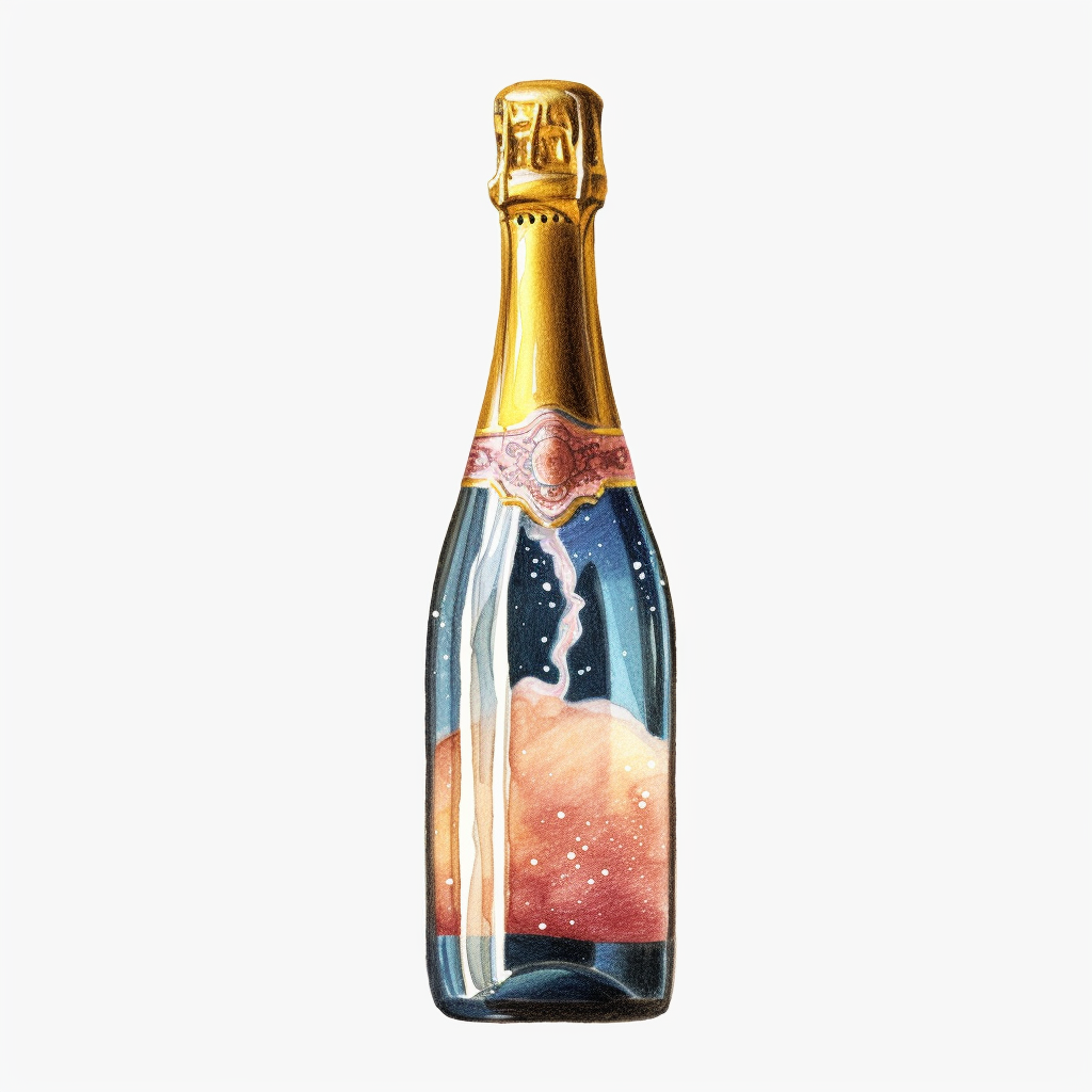 champagne bottle clipart