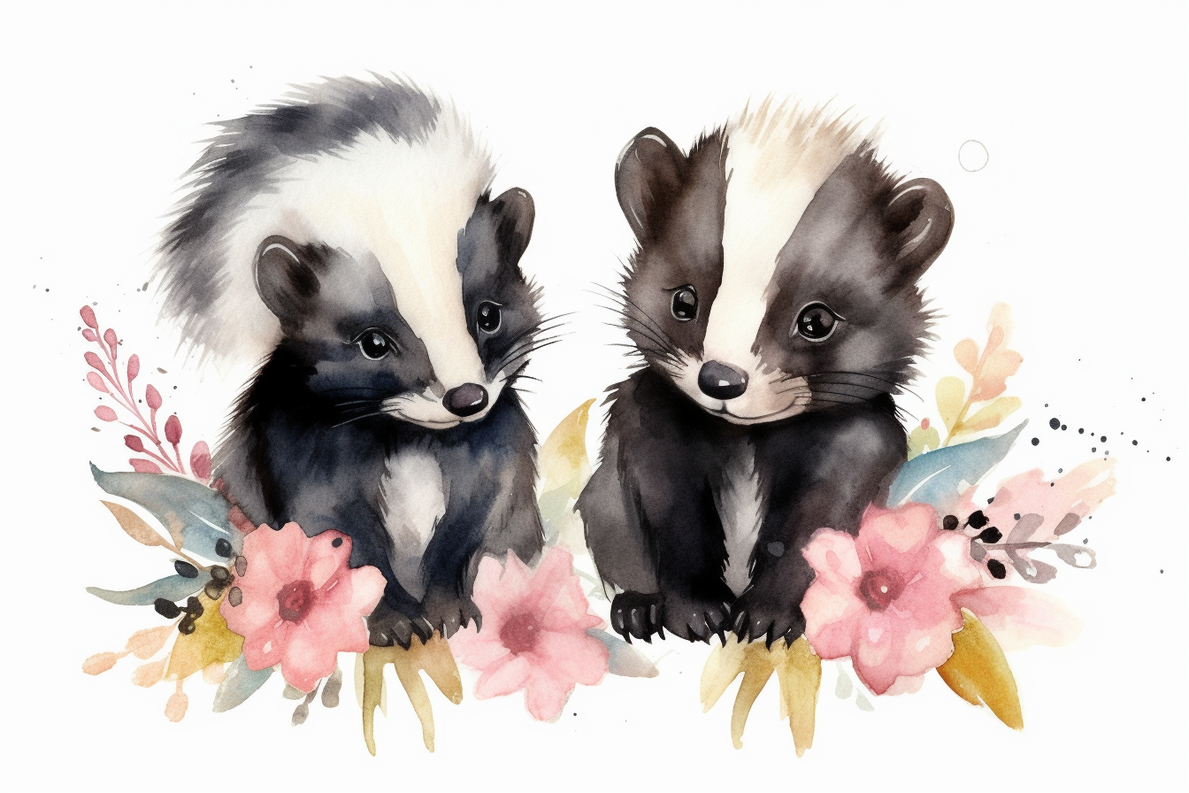 baby skunk cliparts