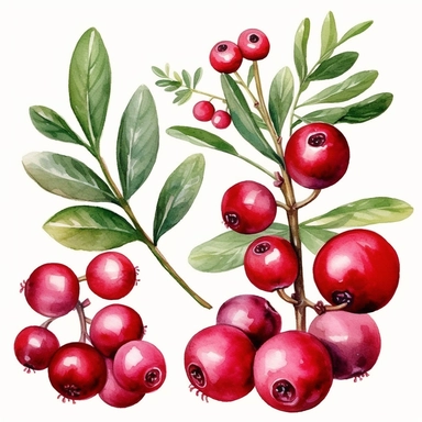 cranberries clipart watercolor jucy