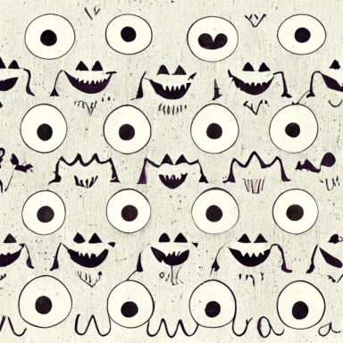 die cut sticker design, plain background, Cute Halloween Clipart, Cartoon Monsters,