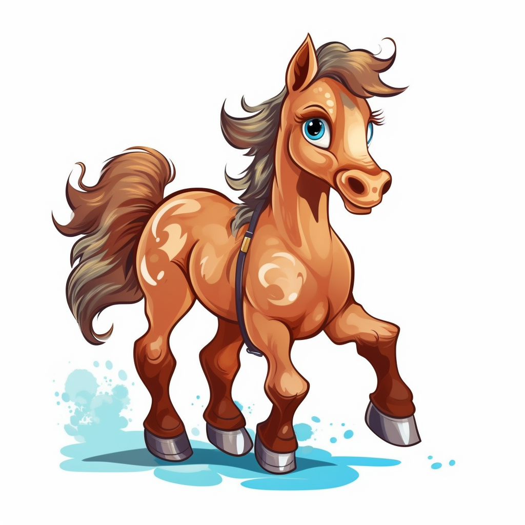 cartoon horses clipart