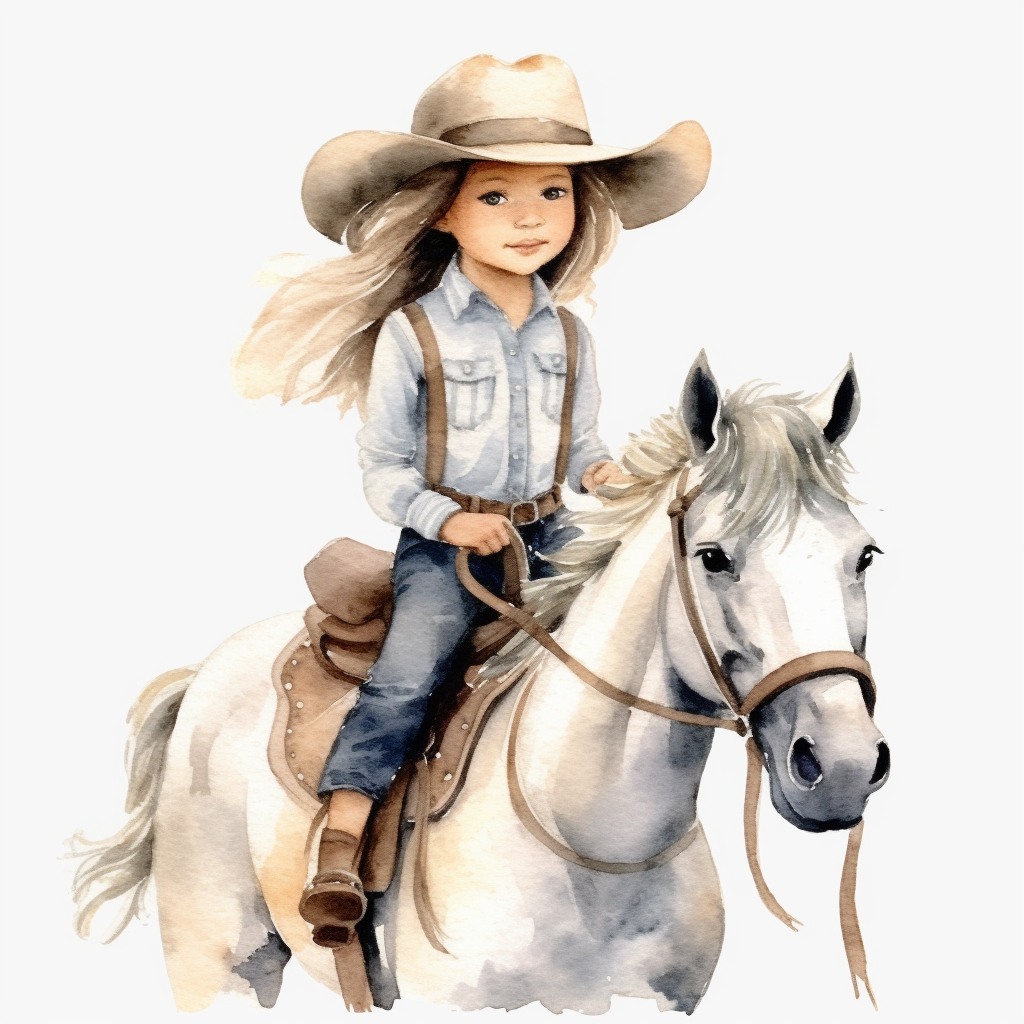 girl cowboy cliparts