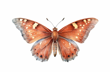 Watercolor, Arctic skipper butterfly, clipart, hd, on a white background, spaced out