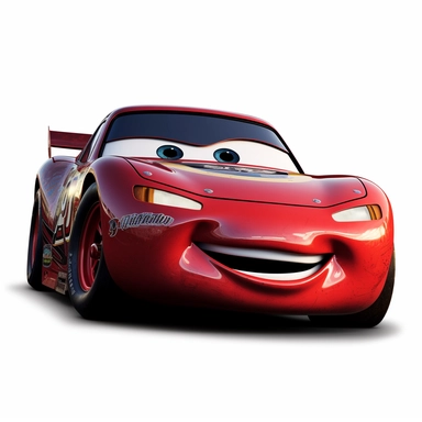 Lightning McQueen hero from cartoon cars Disney Pixar, clipart, whithout shadow, white background