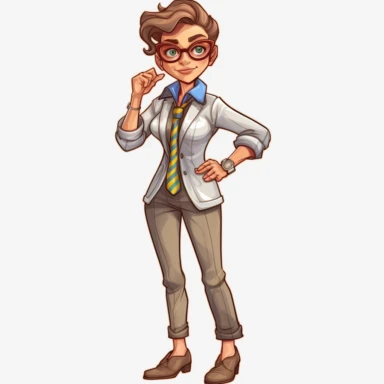 cartoon white american female businessman cartoon png clipart, doodles, cartoon, full body, white background, in the style of william holman hunt, gene luen yang, science-based, webcam, sharp and angular, uhd image