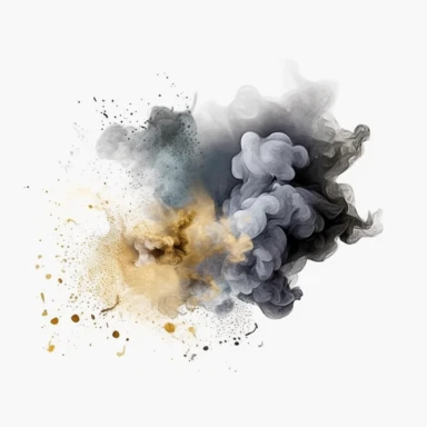 smoke, dust, glitter watercolor clipart, white background