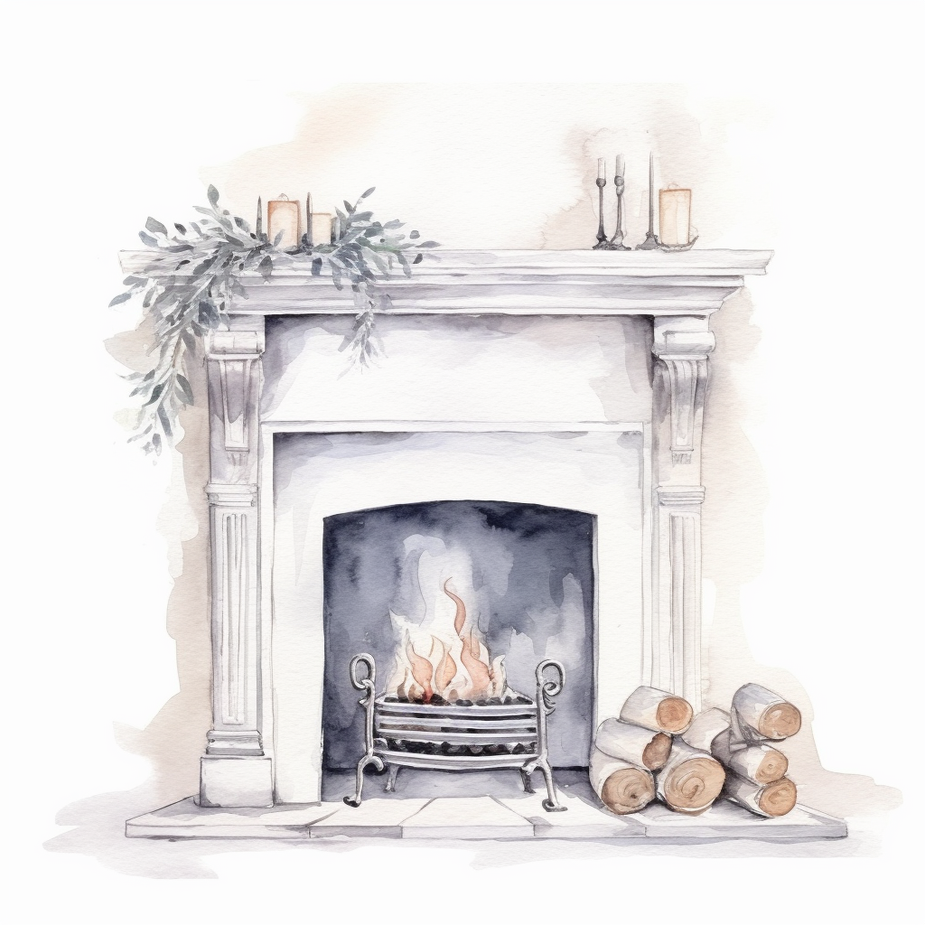 fireplace clipart