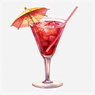 Watercolour realistic cosmopolitan cocktail in cocktail glass with straw and cocktail umbrella beautifully detailed realistic cosmopolitan cocktail , PNG image,transparent background ,ultra highly detailed, 18k, sharp focus, bright photo with vibrant colours, digitally enhanced,photographic, enhanced graphics, png format, straight, sharp focus, bright lighting, intricate detailed png image ,high definition,300dpi,graphic clipart,computer graphics