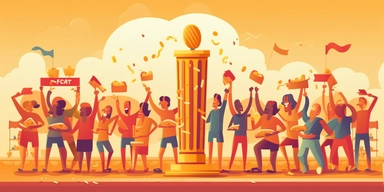 newspaper article about how a man won the hot dog speed eating championship, clipart collection, casual game design, vector illustration, pseudo 3d, cartoon style